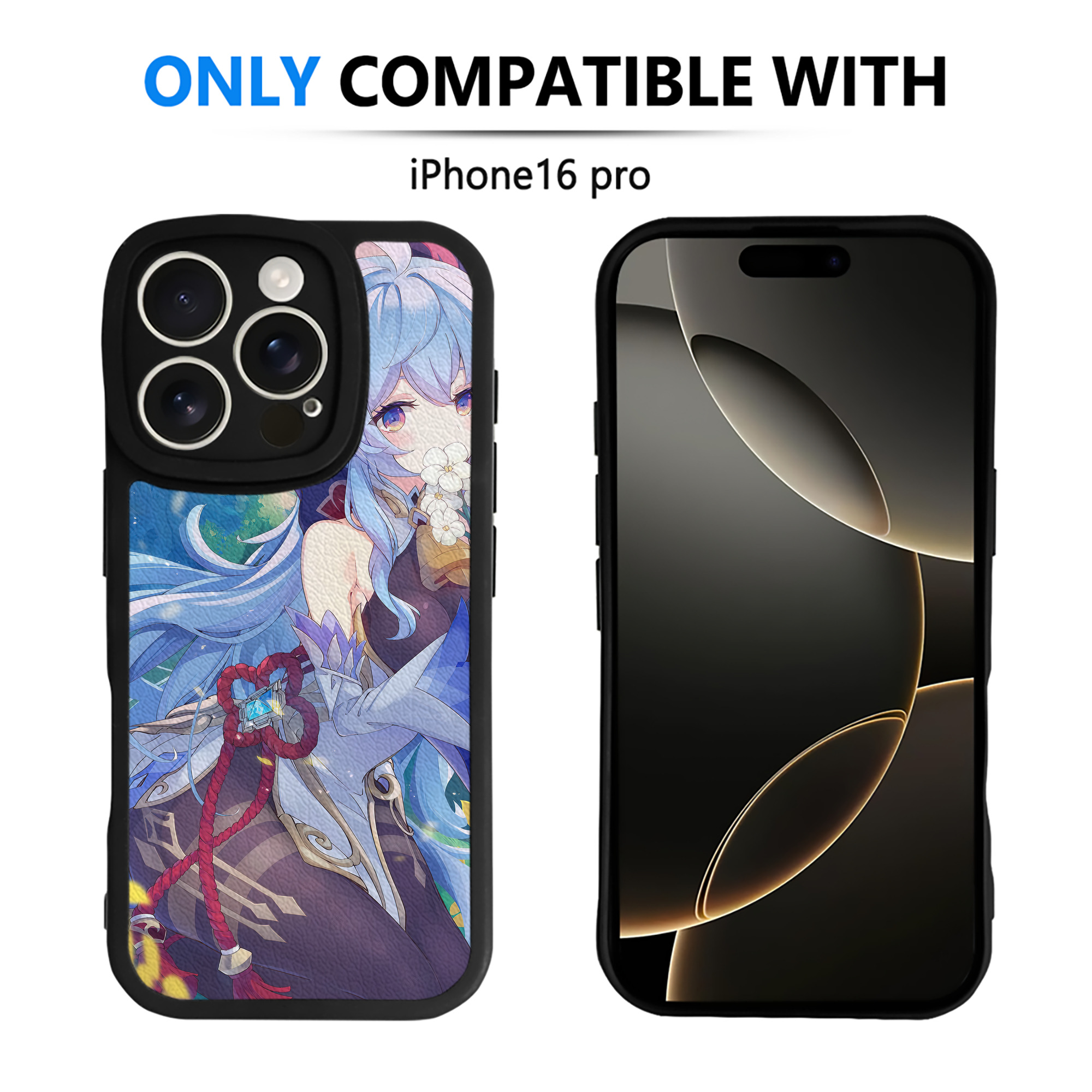 げんし神 genshin 【iPhone 16シリーズ対応】シリコンスマホケース（レザー調） 材質：シリコン